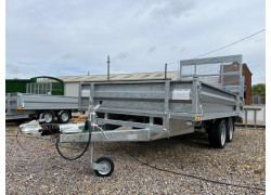12’ x 6’ 2600Kg Beaver Tail Platform Trailer - Drop Sides