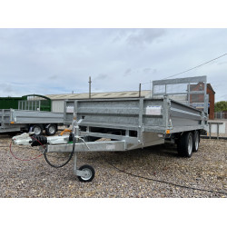 12’ x 6’ Beaver Tail Platform Trailer with drop side kit high tail gate