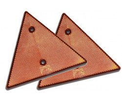 Red Triangle Warning Reflectors x 2